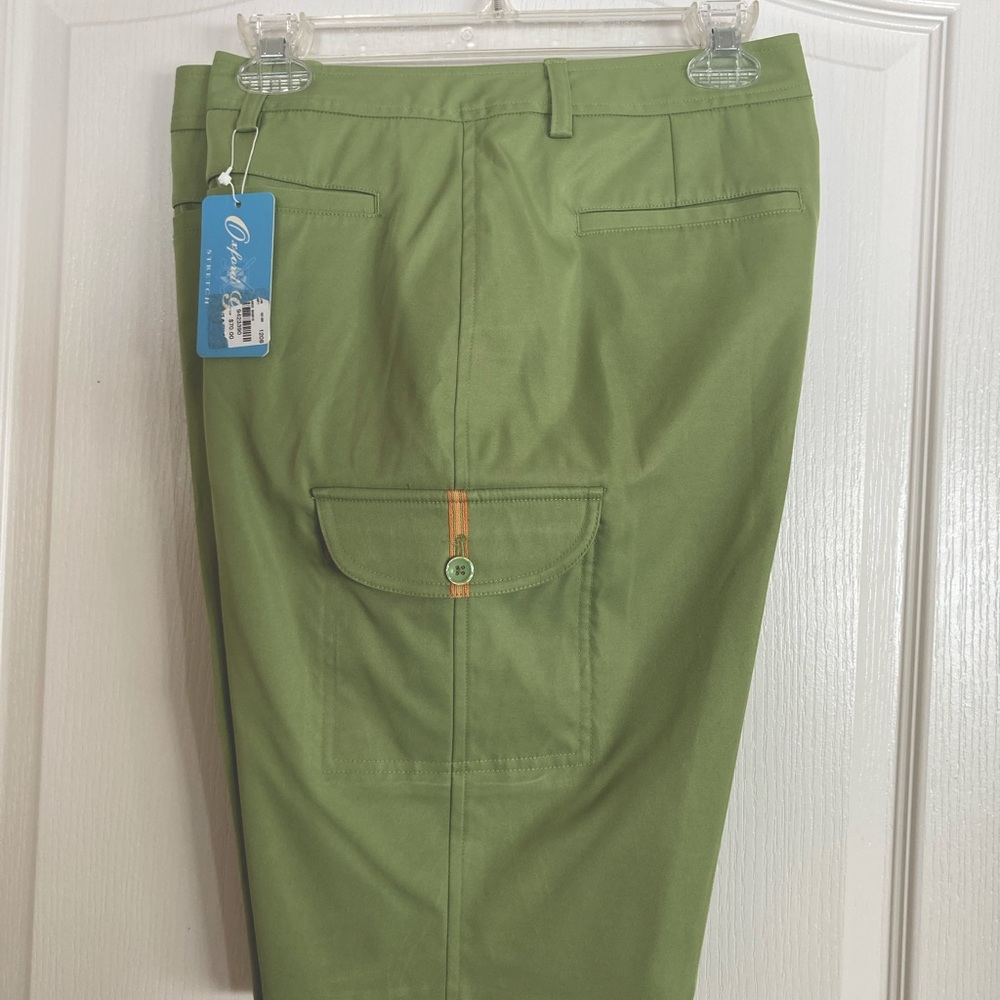 Golf Shorts SZ 12 Oxford Golf Stretch Olive Green New with Tags 70$ original